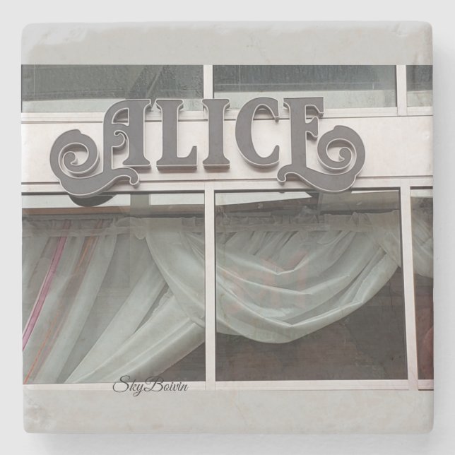 Posavasos De Piedra Tienda Alice (Anverso)