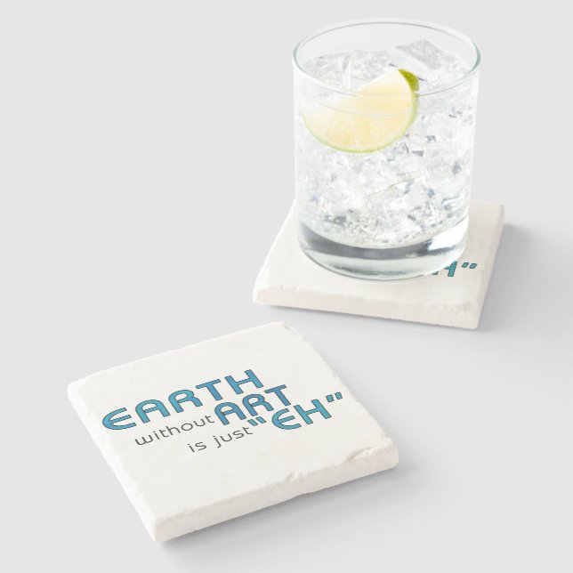 Posavasos De Piedra Tierra sin arte (Lateral)