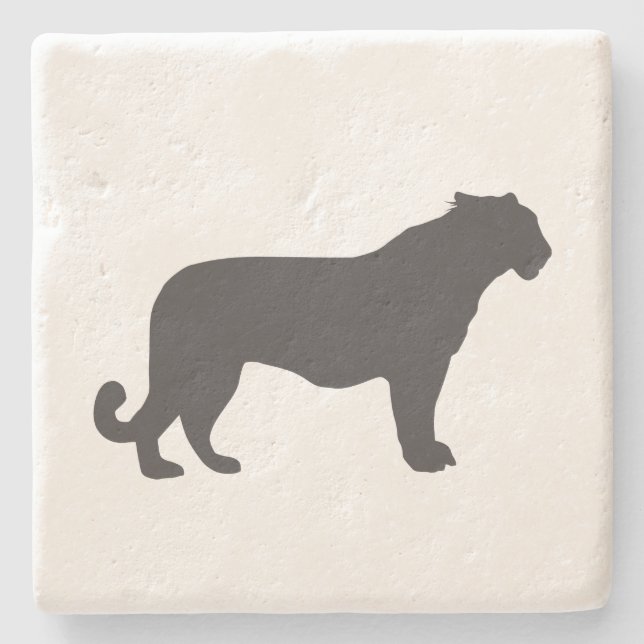 Posavasos De Piedra Tiger Silhouette (Anverso)