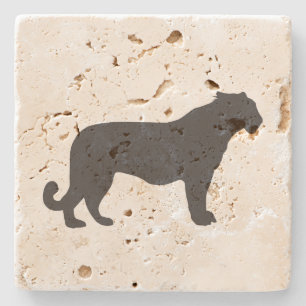 Posavasos De Piedra Tiger Silhouette
