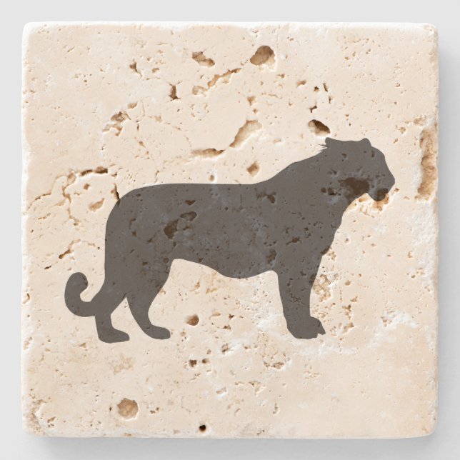 Posavasos De Piedra Tiger Silhouette (Anverso)
