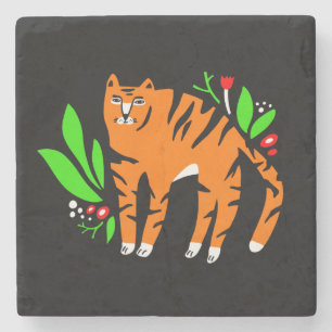 Posavasos De Piedra Tigre en flores