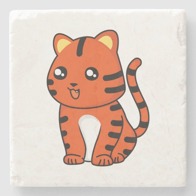 Posavasos De Piedra Tigre lindo (Anverso)