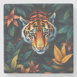 Posavasos De Piedra “Tigre Mío” – Retrato Colorido de Tigre