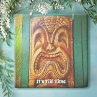Tiki Time Fierce Vintage Hawaii Cara de tallado de