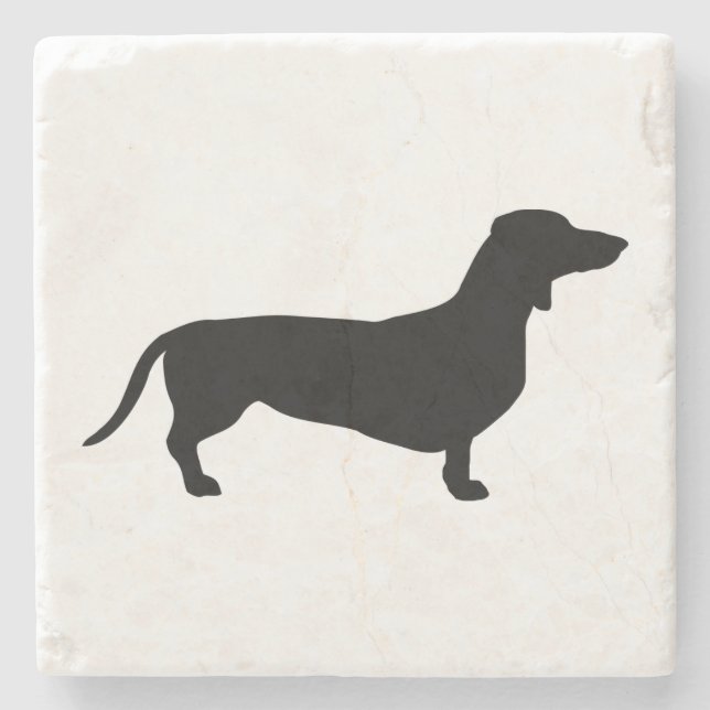 Posavasos De Piedra Tipo de Piedra de aletas Dachshund:Mármol (Anverso)