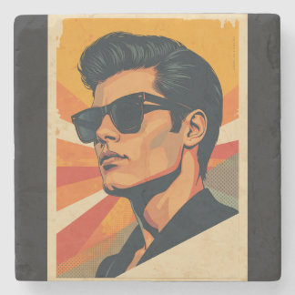 Posavasos De Piedra Tipo Retro Genial