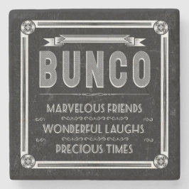 Posavasos De Piedra Tipografía del vintage de Bunco