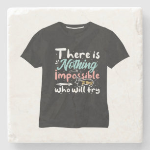 Posavasos De Piedra Tipografía motivacional