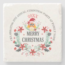 Tipografía navideña y Navidades Owl Bouquet