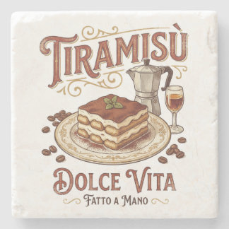 Posavasos De Piedra Tiramisú Dolce Vita Postre Italiano 