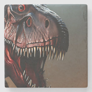 Posavasos De Piedra Tirrannosaurus Rex Scary Face, escayola de piedra