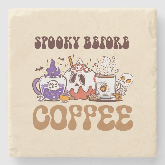 Posavasos De Piedra Tocante antes del café (Anverso)
