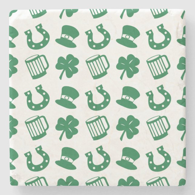 Posavasos De Piedra todas las cosas irrish, patrón (Anverso)
