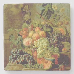Posavasos De Piedra Todavía vida de la fruta