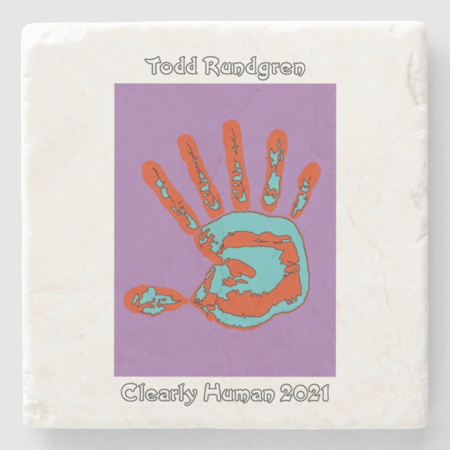 Posavasos De Piedra Todd Rundgren Claramente La Montaña Humana (Anverso)