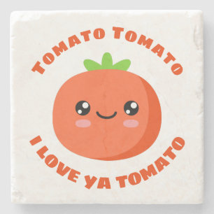 Posavasos De Piedra Tomate tomate te amo tomate