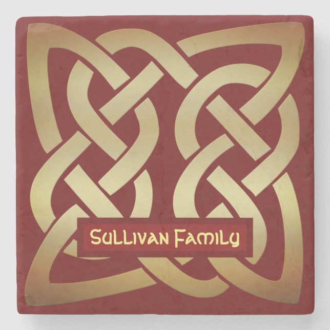 Posavasos De Piedra Tono de bronce nudo celta (Anverso)