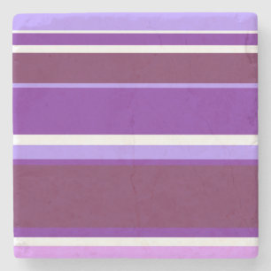 Posavasos De Piedra Tonos de rayas violetas