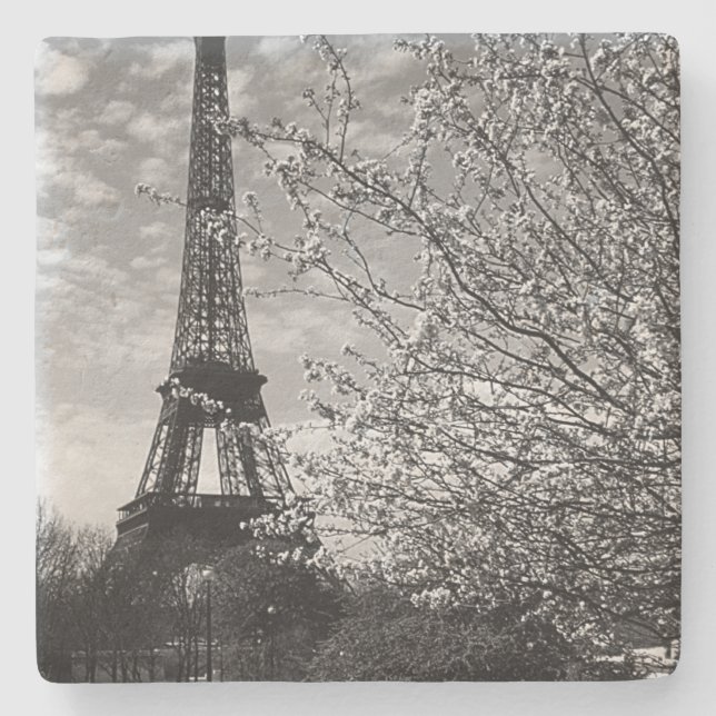 Posavasos De Piedra Torre Eiffel de París (Anverso)