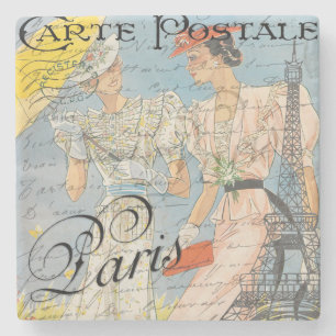 Posavasos De Piedra Torre Eiffel Romance,Sueños parisinos vintage