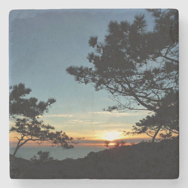 Posavasos De Piedra Torrey Pine Sunset III California (Anverso)