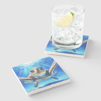 Posavasos De Piedra Tortuga Marina Curiosa