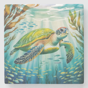 Posavasos De Piedra Tortuga Pintada