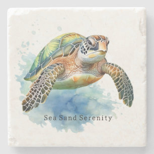 Posavasos De Piedra Tortugas Marinas de Ocean Beach