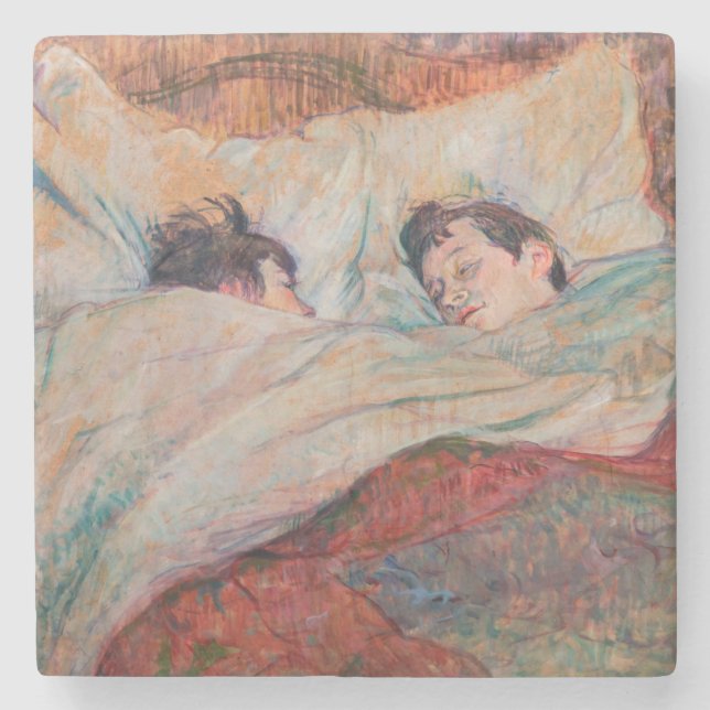 Posavasos De Piedra Toulouse-Lautrec - La cama (Anverso)