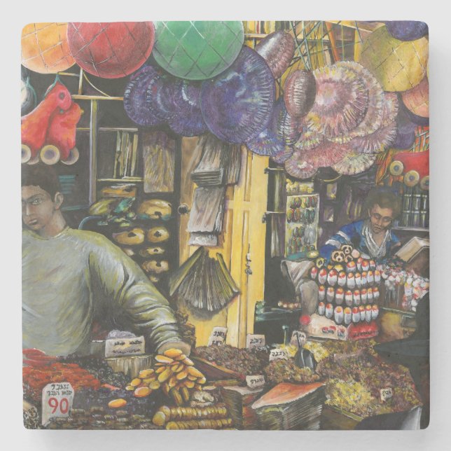 Posavasos De Piedra Tradiciones del antiguo comercio, Jerusalén (Anverso)