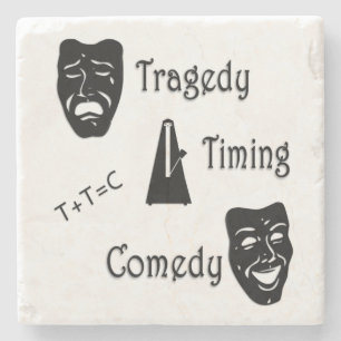 Posavasos De Piedra Tragedia + Timing igual a teatro de comedia