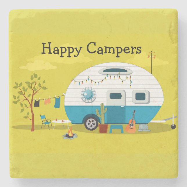 Posavasos De Piedra trailer de Happy Campers (Anverso)