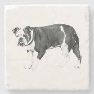 Posavasos De Piedra Tranquilidad de Bulldog, Capas Sutiles