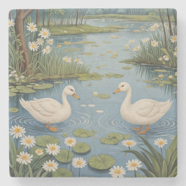 Posavasos De Piedra Tranquilidad en el pontón