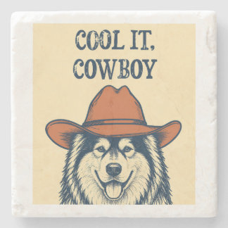 Posavasos De Piedra "Tranquilízate, Vaquero"