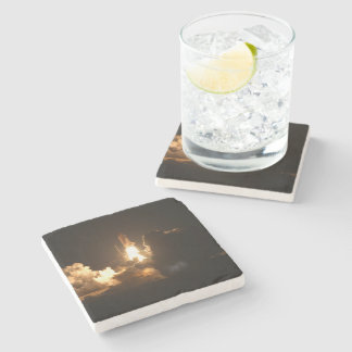 Posavasos De Piedra Transporte espacial Tierra Nocturna Nocturna Canva