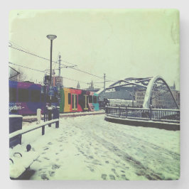 Posavasos De Piedra Tranvía a rayas