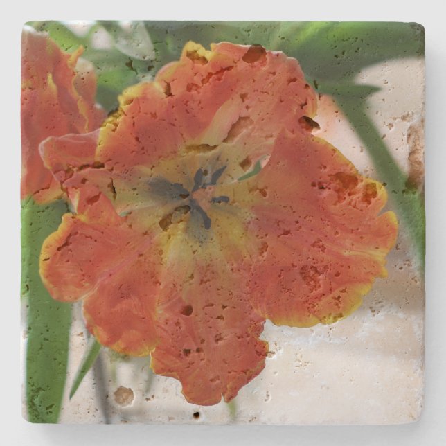 Posavasos De Piedra Travertine Coasters square Photography  (Anverso)