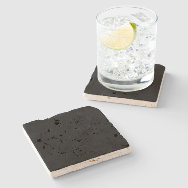 Posavasos De Piedra Travertino Negro (Lateral)