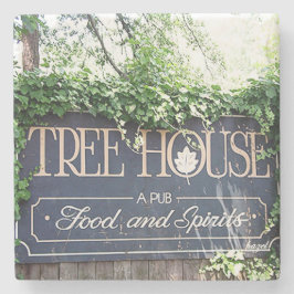 Posavasos De Piedra Tree House, Buckhead, Atlanta Landmark Coasters