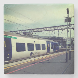 Posavasos De Piedra Tren azul y blanco