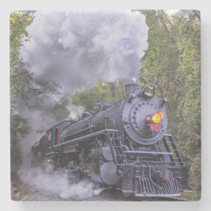 Posavasos De Piedra Tren de motor de vapor vintage