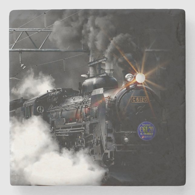 Posavasos De Piedra Tren de vapor (Anverso)