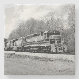 Posavasos De Piedra Tren primaveral B&W