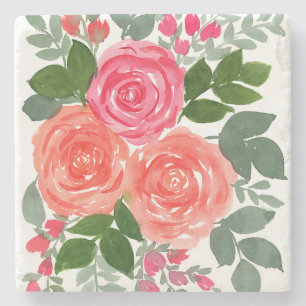 POSAVASOS DE PIEDRA TRES ROSAS
