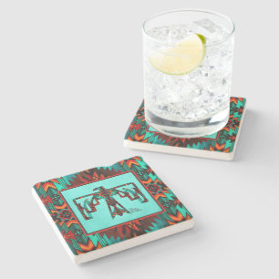 Posavasos De Piedra Tribal Thunderbird Stone Coaster