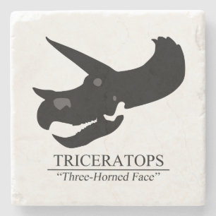 Posavasos De Piedra Triceratops Skull