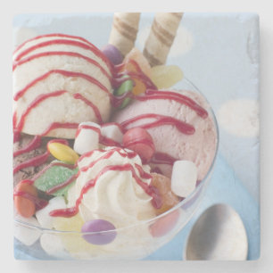 Posavasos De Piedra Trío del helado y del helado dulce