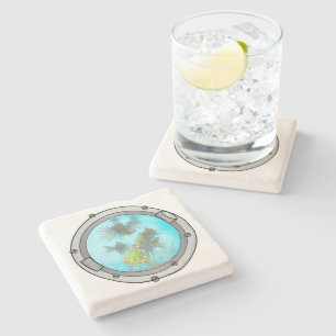 Posavasos De Piedra Triplet Portholes